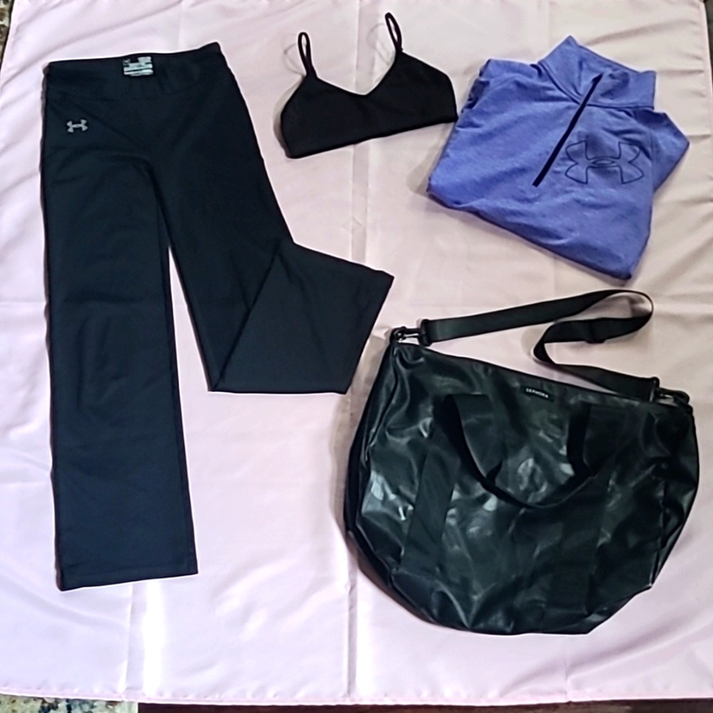 Bundle of 4* Youth Girls Under Armor /Hanes & Sephora Bag